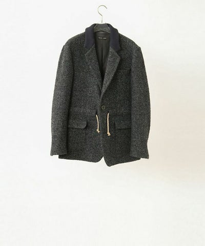 FRANK LEDERNAVY NEP HERRINGBONE WOOL ジャケット NAVY フランク 