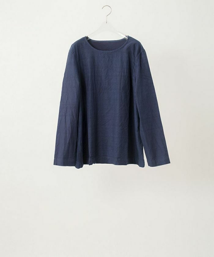CASEY CASEY 11FH42 VELINE PYJ FEMME ML TOP BLUE ケーシーケーシー
