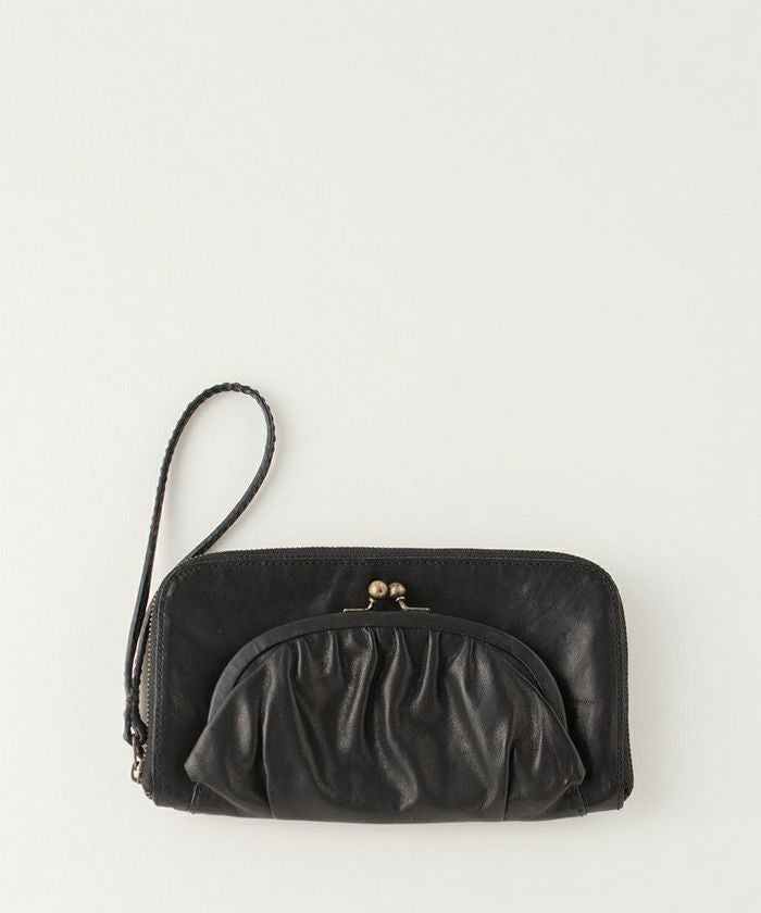 ebagos牛ソフト 口金ファスナー長財布 BLACK エバゴス レビュー