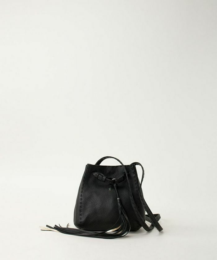 希少✨ HENRY BEGUELIN エンリーベグリン ショルダーバッグ 黒 HENRY BEGUELIN BAG AMPOLLA M SFOD.MAT.BOVINE PRINTED CERVO/NERO