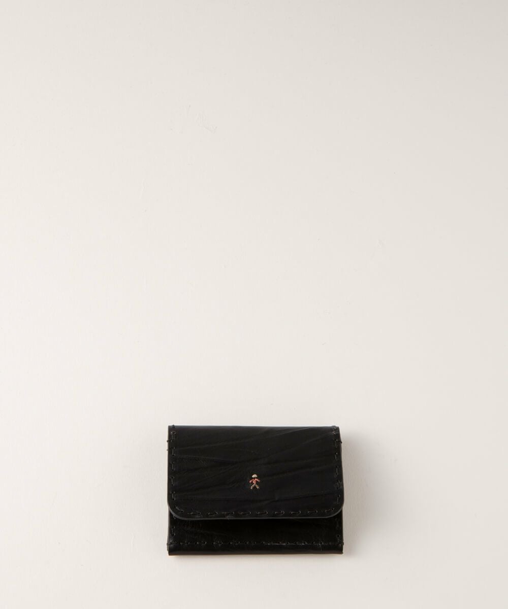 HENRY BEGUELINカードホルダー Pablo mat.calf pieghettato / Nero