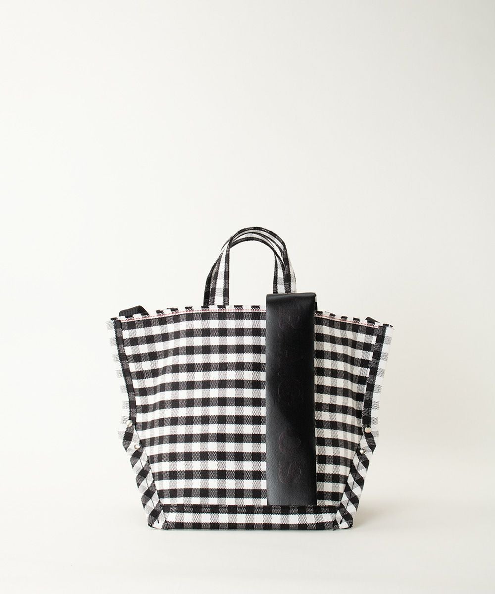 ebagosギンガム・Y字トートM BLACK GINGHAM エバゴス レビュー