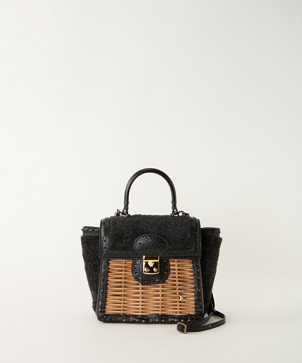 ebagosウールボア・フルブローグ・ハンドバッグS カーフ×ウールボア ebagosウールボア・フルブローグ・ハンドバッグS カーフ×ウールボア