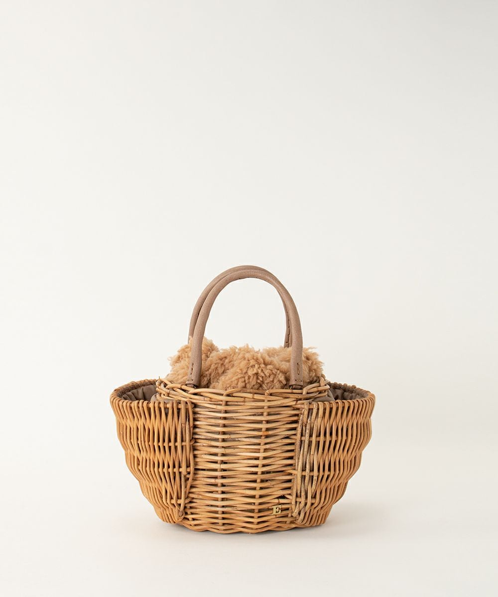 ebagos ベジシュリンク・ポケッツ (カシミヤ被せ) BEIGE×CAMELエバゴス