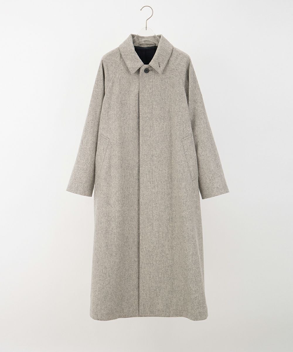 き*ぬ様 美品na.eコートSoutienCollarCoat_camel通常丈 ànuke - ツイルステンカラーコート (アイスブルー) Twill