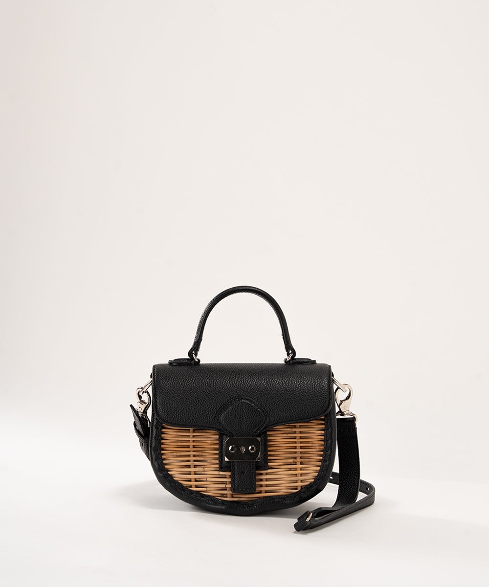 エバゴス ハンドバッグ ebagos フニュシュリンク ラウンドハンドバッグ BLACKエバゴス