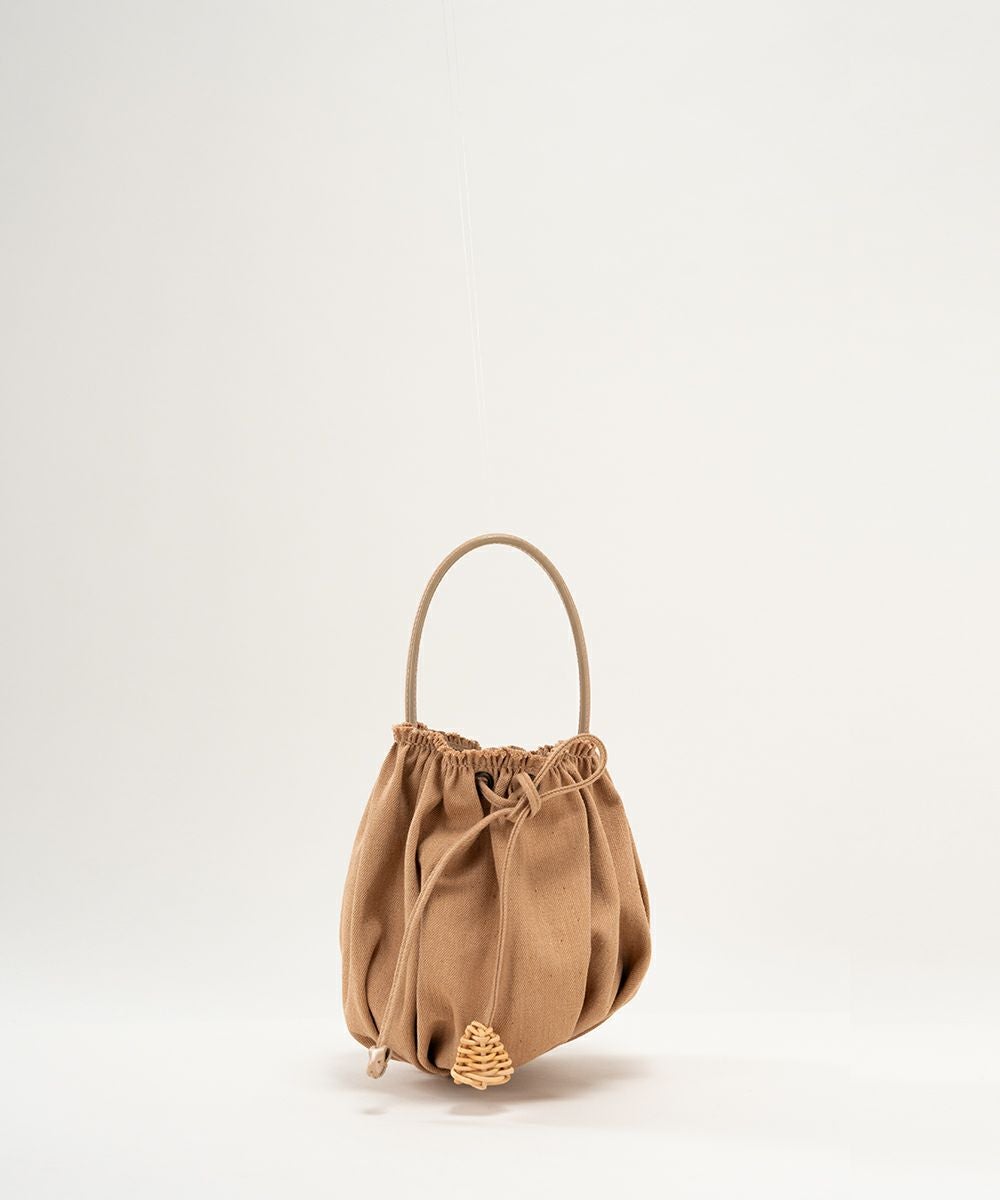 美品　ebagos エバゴス　かごバッグ　ハンドバッグ　フェルト　ベージュ ebagos ブラウンコットン メンカ BEIGE エバゴス | マドリガル公式